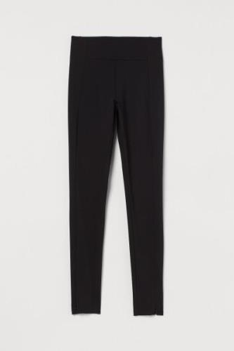 H&M Leggings mit Zippern Schwarz in Größe S. Farbe: Black