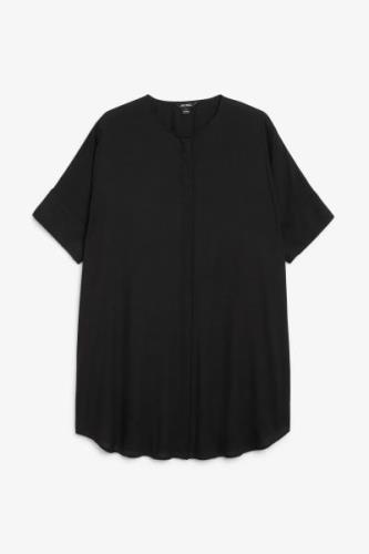 Monki Oversized Blusenkleid Black, Alltagskleider in Größe XXS. Farbe:...