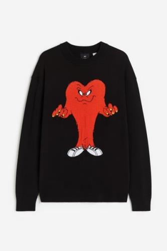 H&M Pullover in Relaxed Fit Schwarz/Looney Tunes Größe XS. Farbe: Blac...