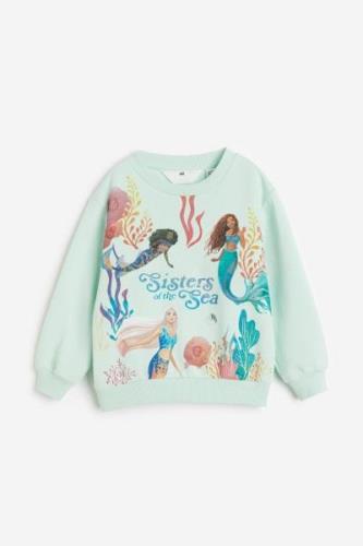 H&M Bedrucktes Sweatshirt Mintgrün/Kleine Meerjungfrau, Sweatshirts in...