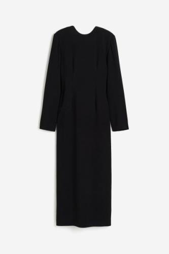 H&M Viskose-Maxikleid Schwarz, Alltagskleider in Größe S. Farbe: Black