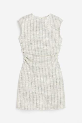 H&M Bouclé-Kleid Weißmeliert, Alltagskleider in Größe L. Farbe: White ...