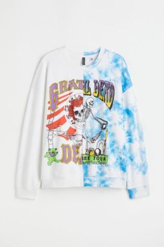 H&M+ Sweatshirt mit Print Weiß/Grateful Dead, Sweatshirts in Größe XL....