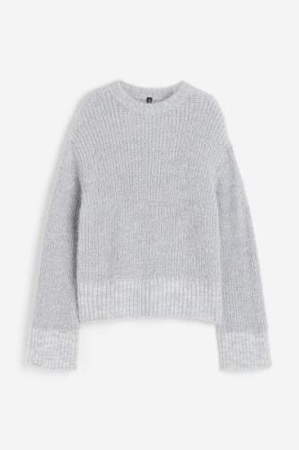 H&M Pullover Hellgraumeliert in Größe L. Farbe: Light grey marl