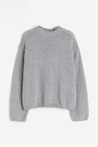 H&M Bouclé-Pullover Grau in Größe XS. Farbe: Grey