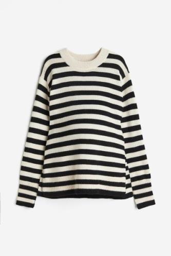 H&M MAMA Before & After Pullover Cremefarben/Schwarz gestreift, Tops i...