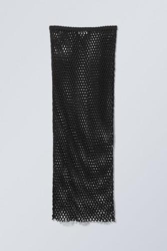 Weekday Netzstoffrock aus Baumwolle Schwarz, Röcke in Größe M. Farbe: ...