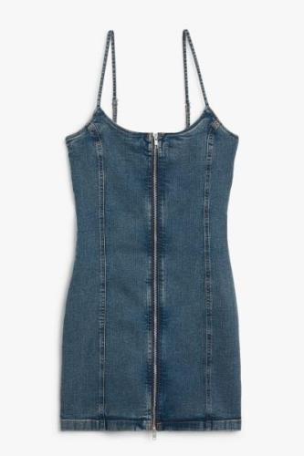 Monki Bodycon-Minikleid aus Denim Blau, Alltagskleider in Größe M. Far...