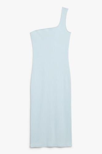 Monki One-Shoulder-Schlauchkleid Himmelblau, Alltagskleider in Größe X...