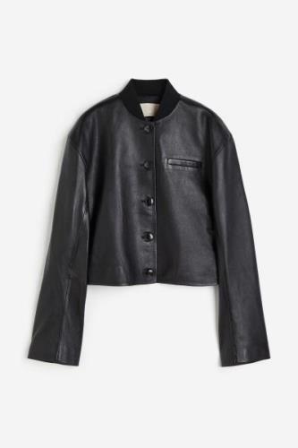 H&M Lederjacke Schwarz, Jacken in Größe M. Farbe: Black