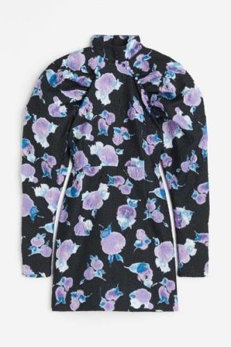 ROTATE x H&M Crinkle Raglan Dress Blurry Flower Bougainvillea, Party k...