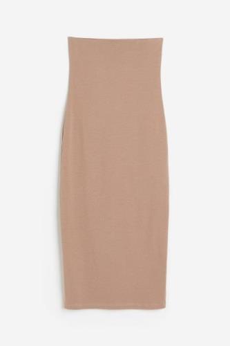 H&M Bandeau-Kleid Greige, Alltagskleider in Größe XXL