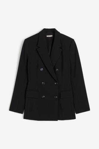 H&M Zweireihiger Blazer Schwarz, Blazers in Größe 42. Farbe: Black