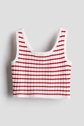 H&M Tanktop in Rippstrick Rot/Gestreift, T-Shirts & Tops Größe 170. Fa...