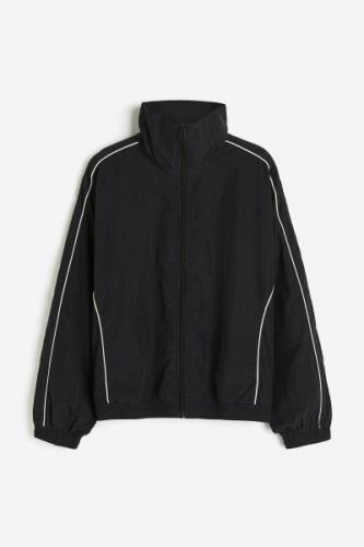 H&M Nylon-Windjacke Schwarz, Jacken in Größe XL. Farbe: Black