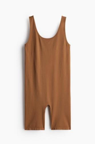 H&M MAMA Nahtloser Umstandsbody Braun, Kleider in Größe M. Farbe: Brow...