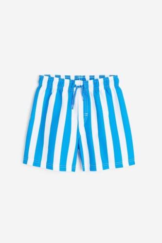 H&M Badeshorts Knallblau/Gestreift in Größe 170. Farbe: Bright blue/st...