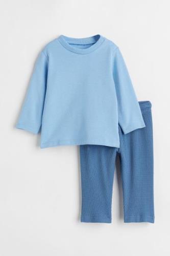 H&M 2-teiliges Baumwollset Hellblau/Blau, Kleidung Sets in Größe 62. F...