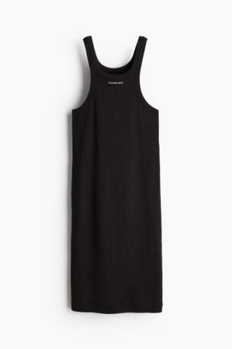 G-Star Raw Slim Ribbed Tank Dress Black, Alltagskleider in Größe L