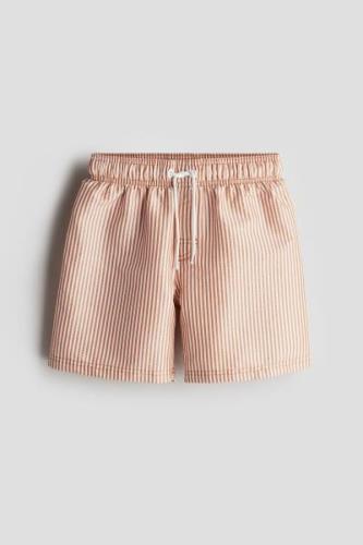 H&M Badeshorts Braun/Gestreift in Größe 170. Farbe: Brown/striped