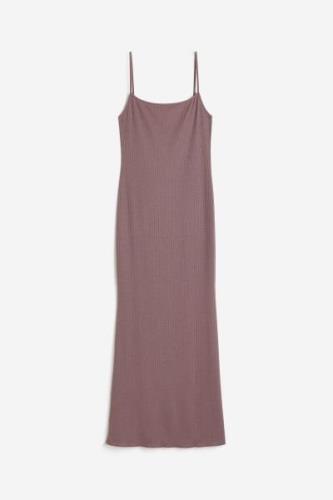 H&M Geripptes Kleid Graulila, Alltagskleider in Größe L. Farbe: Grey-p...