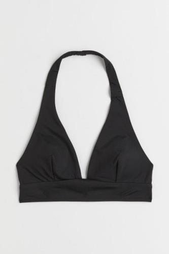 H&M Wattiertes Bikinitop Schwarz, Bikini-Oberteil in Größe 36. Farbe: ...