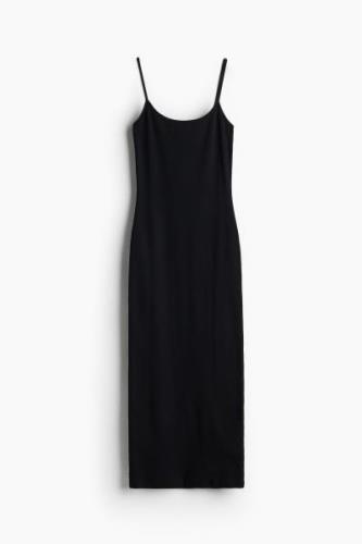 H&M Langes Trägerkleid Schwarz, Alltagskleider in Größe M. Farbe: Blac...