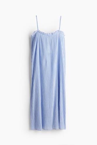 H&M Baumwollkleid mit Volants Blau/Gestreift, Alltagskleider in Größe ...