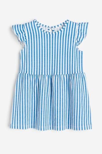 H&M Jerseykleid mit Volants Blau/Gestreift, Kleider in Größe 68. Farbe...