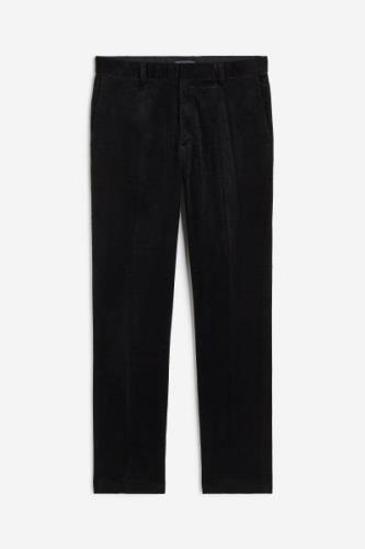 H&M Cordhose in Slim Fit Schwarz, Chinohosen Größe W 28. Farbe: Black