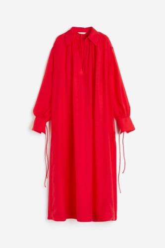 H&M Kaftankleid aus Lyocellmix Rot, Alltagskleider in Größe M. Farbe: ...