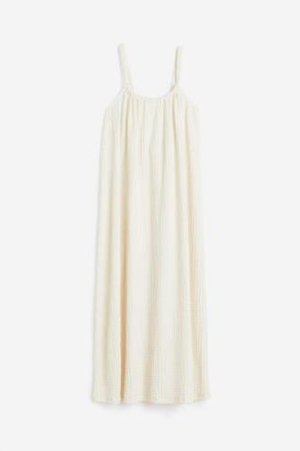 H&M Jerseykleid mit Struktur Cremefarben, Alltagskleider in Größe XL. ...