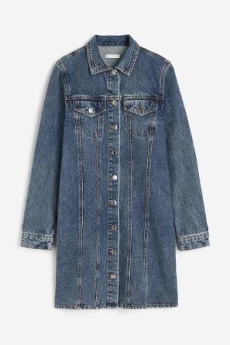 H&M Kleid aus Baumwolldenim Dunkles Denimblau, Alltagskleider in Größe...