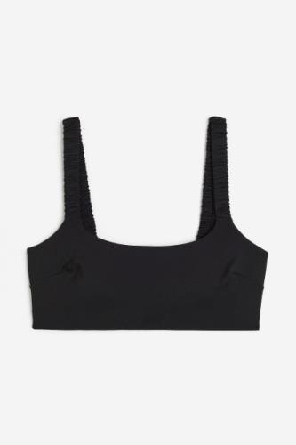 H&M Wattiertes Bikinitop Schwarz, Bikini-Oberteil in Größe 34. Farbe: ...