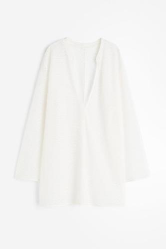 H&M Gestrickte Tunika Weiß, Strandkleidung in Größe XS. Farbe: White