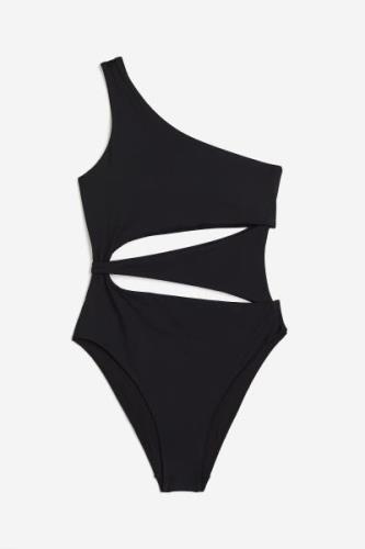 H&M Badeanzug mit wattierten Cups und High Leg Schwarz, Badeanzüge in ...