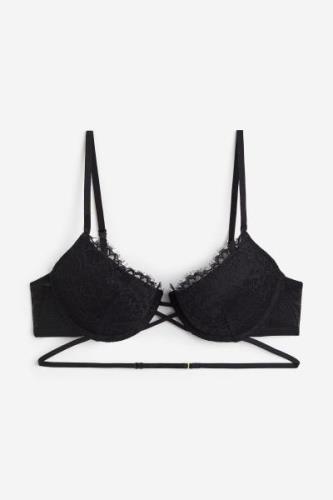 H&M Push-up-BH aus Spitze Schwarz, BHs in Größe 75A. Farbe: Black