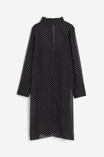 H&M Luftiges Kleid Schwarz/Gepunktet, Alltagskleider in Größe XL. Farb...