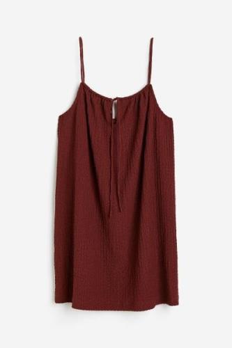 H&M Gecrinkeltes Jerseykleid Braun, Alltagskleider in Größe XXL. Farbe...