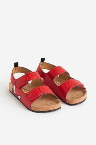 H&M Sandalen mit Motiv Rot/Spiderman in Größe 34. Farbe: Red/spider-ma...