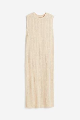 H&M Geripptes Strickkleid Hellbeige, Alltagskleider in Größe S. Farbe:...