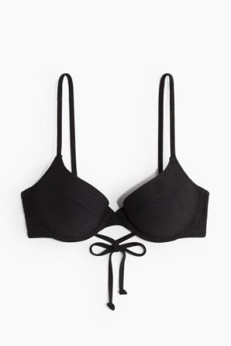 H&M Schwarz, Bikini-Oberteil in Größe 85B. Farbe: Black