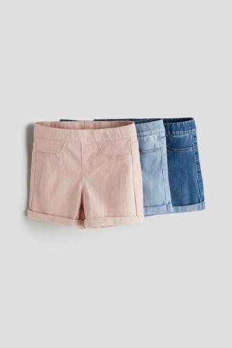 H&M 3er-Pack Jeansshorts Hellrosa/Helles Denimblau in Größe 92. Farbe:...