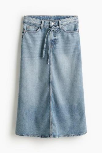 H&M Feather Soft Denimrock Helles Denimblau, Röcke in Größe XS. Farbe:...