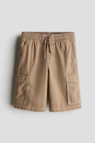 H&M Cargoshorts aus Twill Dunkelbeige in Größe 164. Farbe: Dark beige