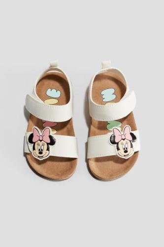 H&M Sandalen mit Motiv Weiß/Minnie Maus in Größe 18/19. Farbe: White/m...