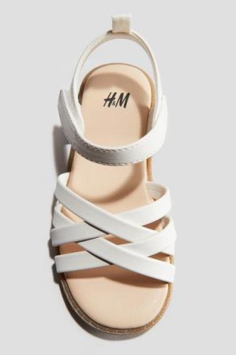 H&M Sandalen Weiß in Größe 27. Farbe: White 020