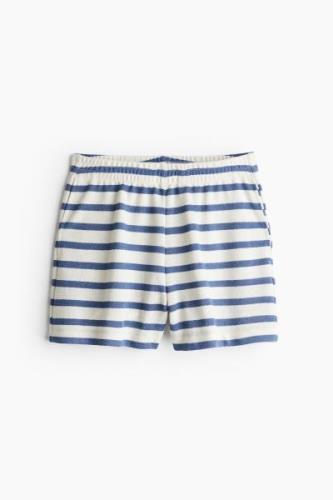 H&M Jerseyshorts Weiß/Blau gestreift in Größe XS. Farbe: White/blue st...