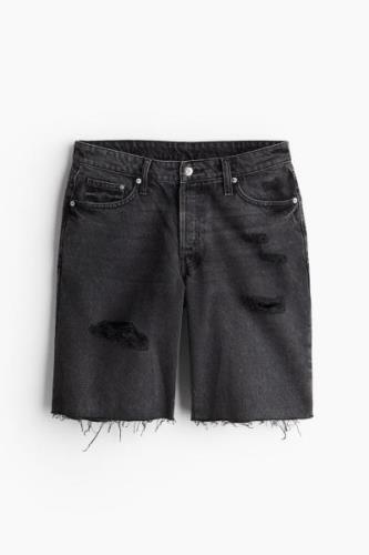 H&M Baggy Low Denim Shorts Schwarz in Größe 42. Farbe: Black