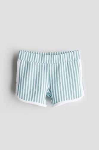 H&M Badehose Türkis/Gestreift, Badeshorts in Größe 92. Farbe: Turquois...